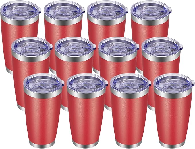 VEGOND 20oz Tumbler with Lid and Straw Stainless Steel Tumbler Cup Bulk Vacuum