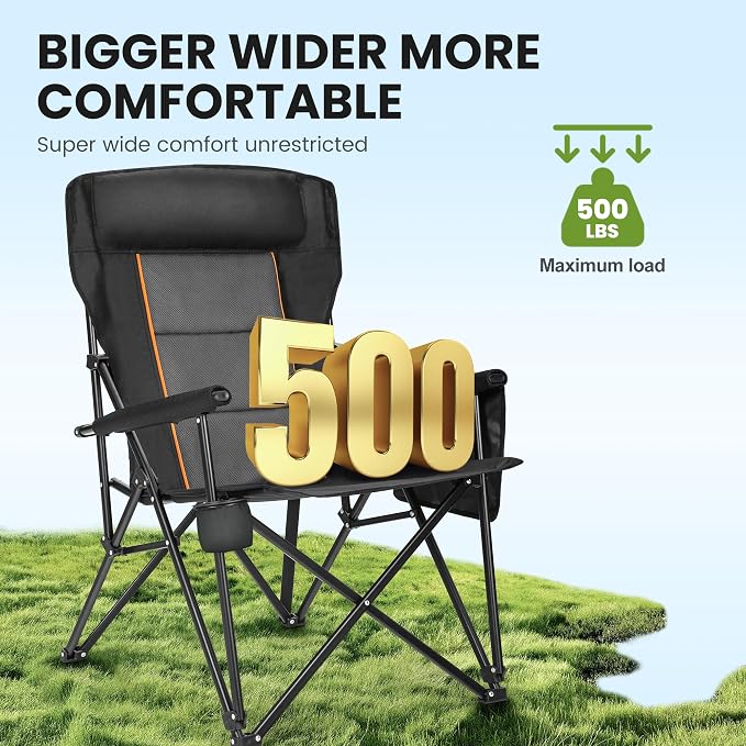HIGH POINT SPORTS Oversized Folding Camping Chairs