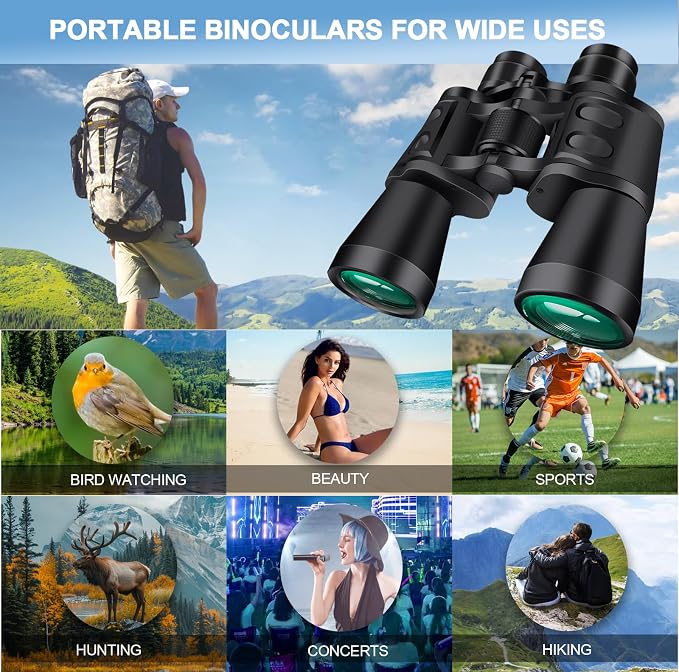 20X50 Binoculars for Adults High Powered- Large View