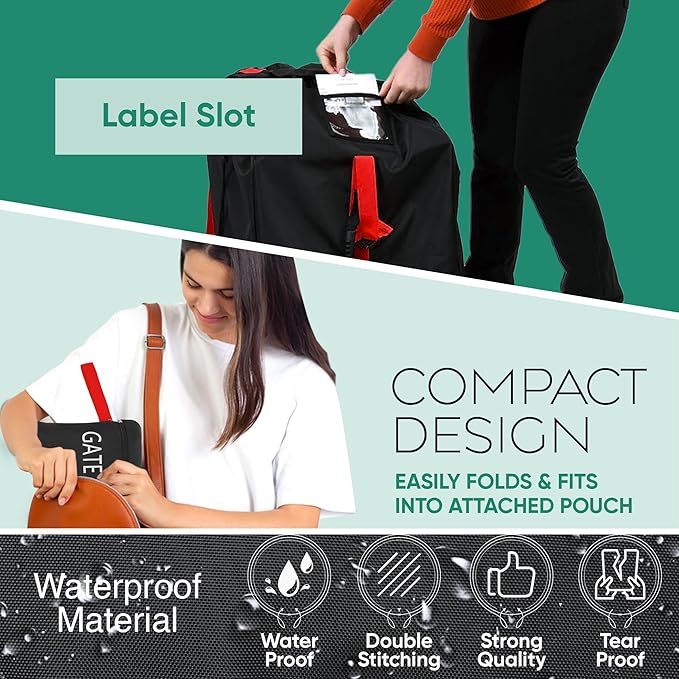 reperkid Car Seat Travel Bag for Airplane, Fits Most Convertible, Booster and