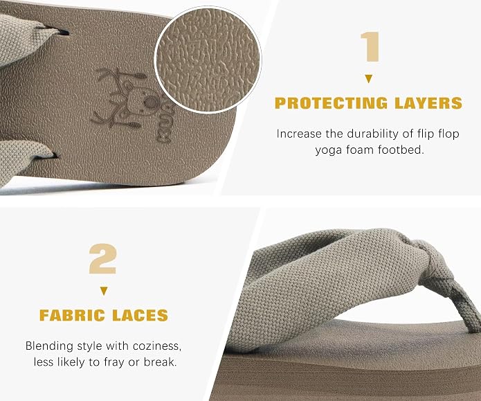 KuaiLu Flip Flops for Women