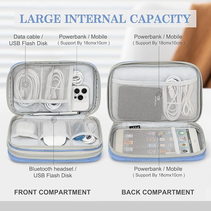 FYY Electronic Organizer, Large Travel Cable Organizer Bag Pouch Electronic