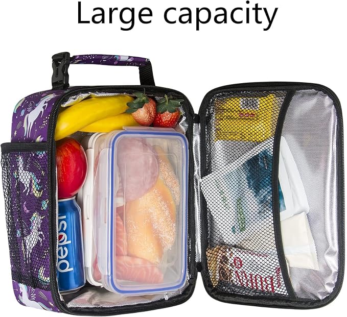 Hap Tim Kids Lunch Box for Girls Boys, Reusable Lunch Bag for Kids, Spacious