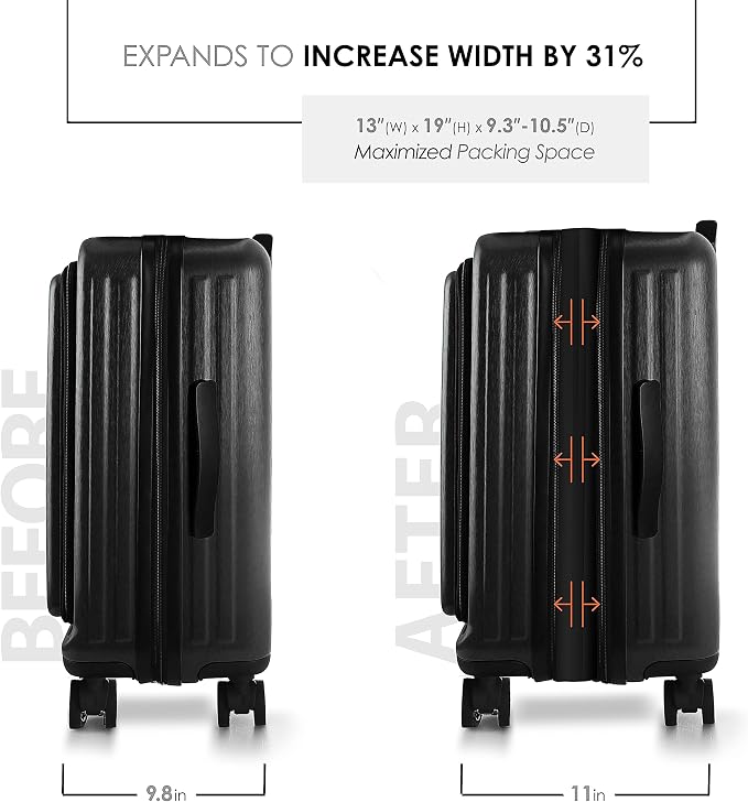 22 Inch Carry On Luggage 22x14x9 Airline Approved, Carry On Suitcase