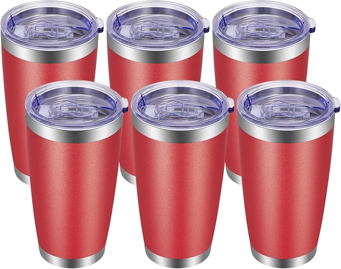 VEGOND 20oz Tumbler with Lid and Straw Stainless Steel Tumbler Cup Bulk Vacuum