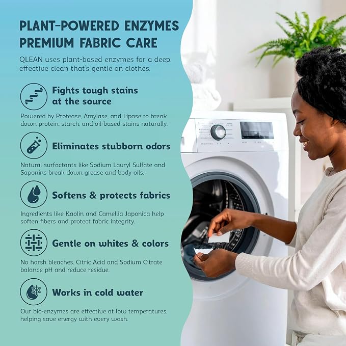 QLEAN Laundry Detergent Sheets – Travel Laundry Detergent Sheets, Eco-Friendly