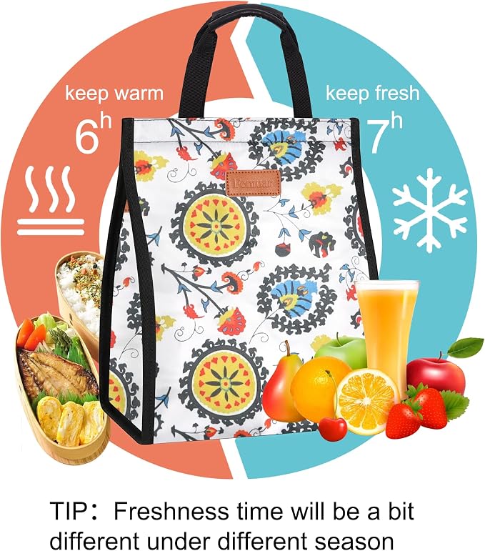 Lunch Bags for Women Insulated Reusable Lunch Tote