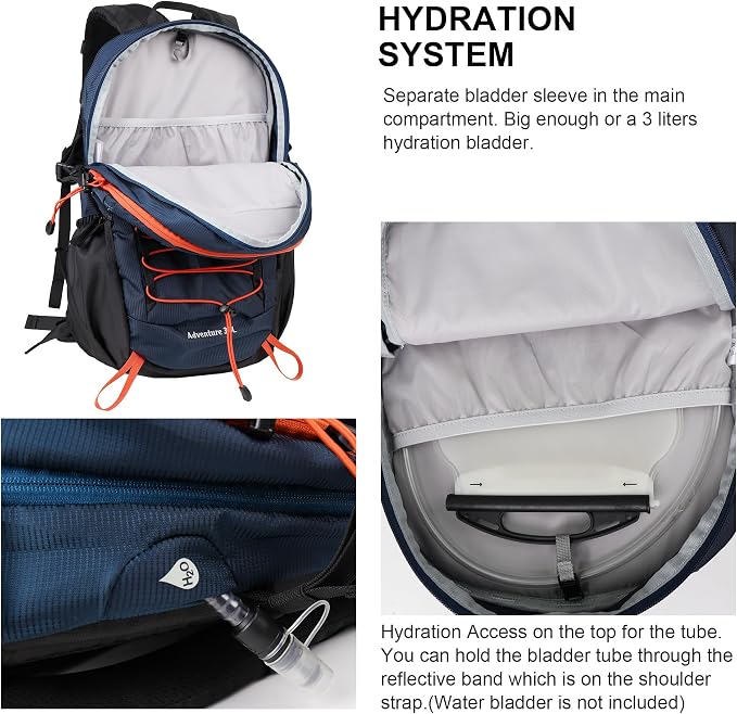 MOUNTAINTOP Hiking Backpack, 30L Camping Backpack, Men Women Hiking Daypack