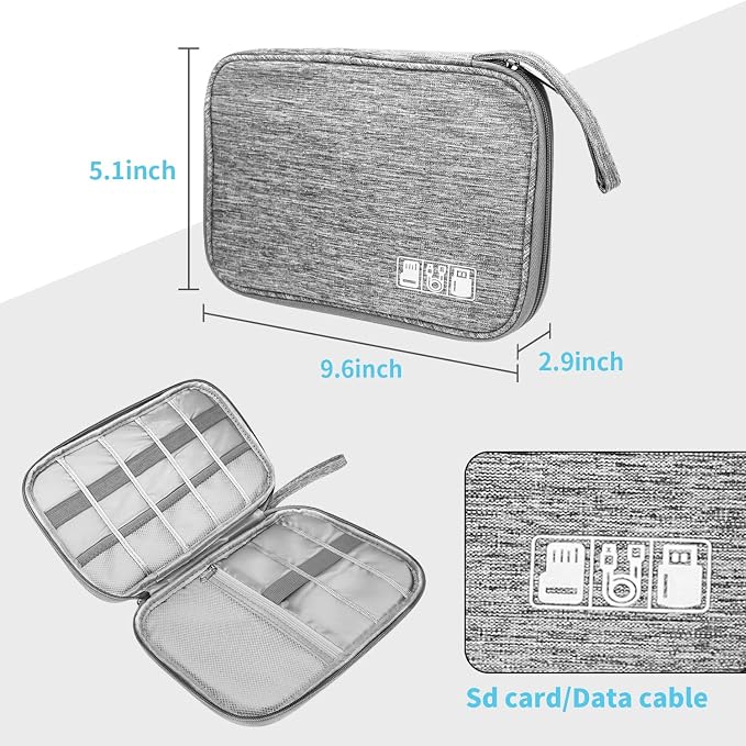 Electronics Organizer Travel Case, Electronic Accessories Storage Bag, Portable
