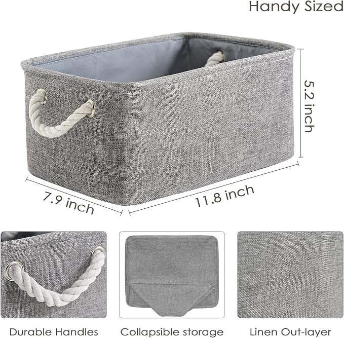 TheWarmHome Storage Bins for Shelves