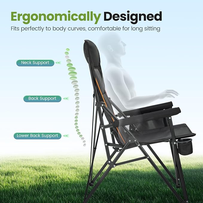 HIGH POINT SPORTS Oversized Folding Camping Chairs