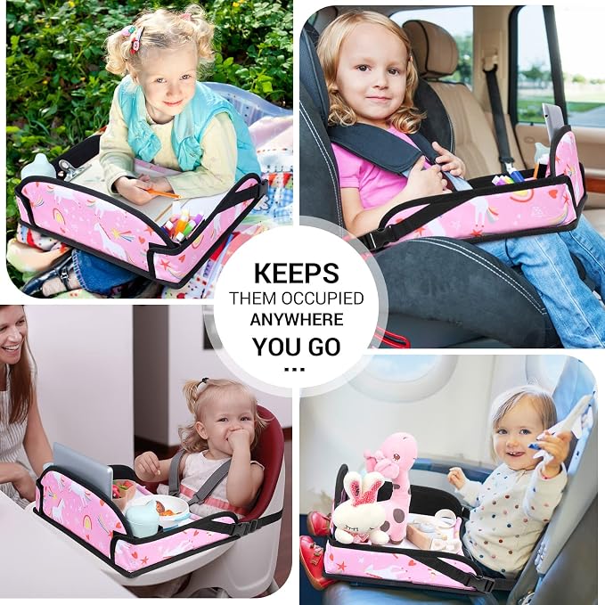 COOLBEBE Kids Travel Tray for Toddler Car Seat, Travel Tray for Airplane
