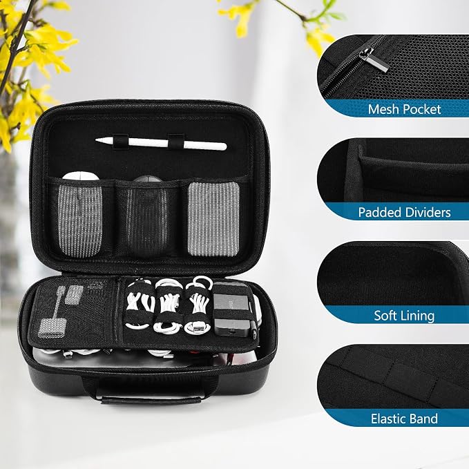 ProCase Hard Travel Electronic Organizer Case
