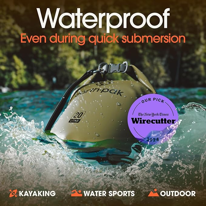 Earth Pak Waterproof Dry Bag - Roll Top Waterproof Backpack Sack Keeps Gear Dry for Kayak with Waterproof Phone Case