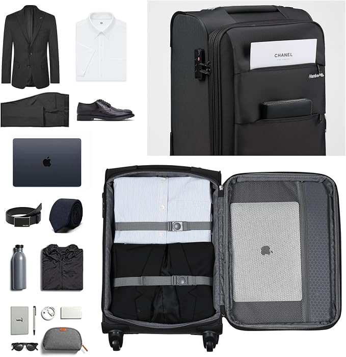 Hanke 24 Inch Expandable Luggage Large Suitcases