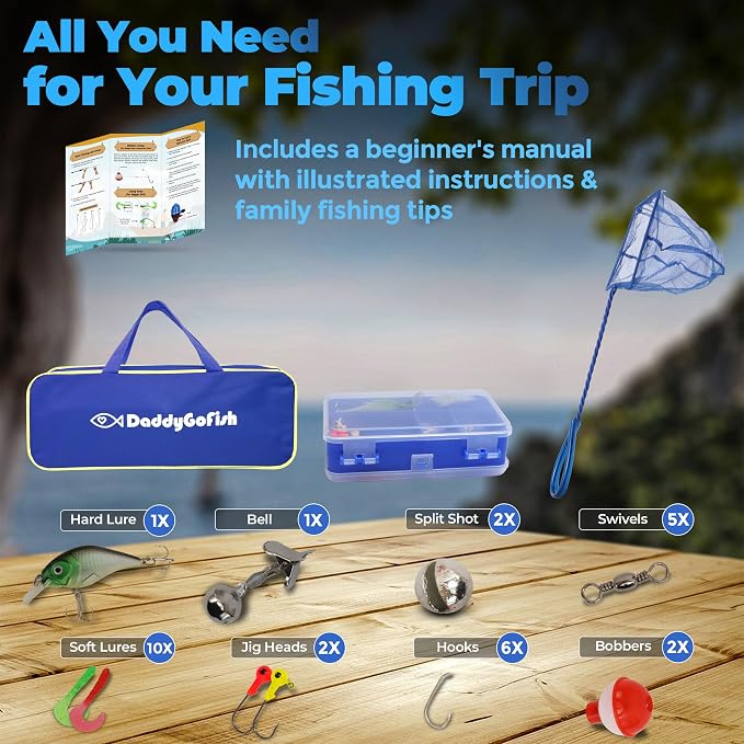 DaddyGoFish Kids Fishing Pole