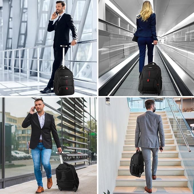 Rolling Backpack, 18 inch Laptop Backpack