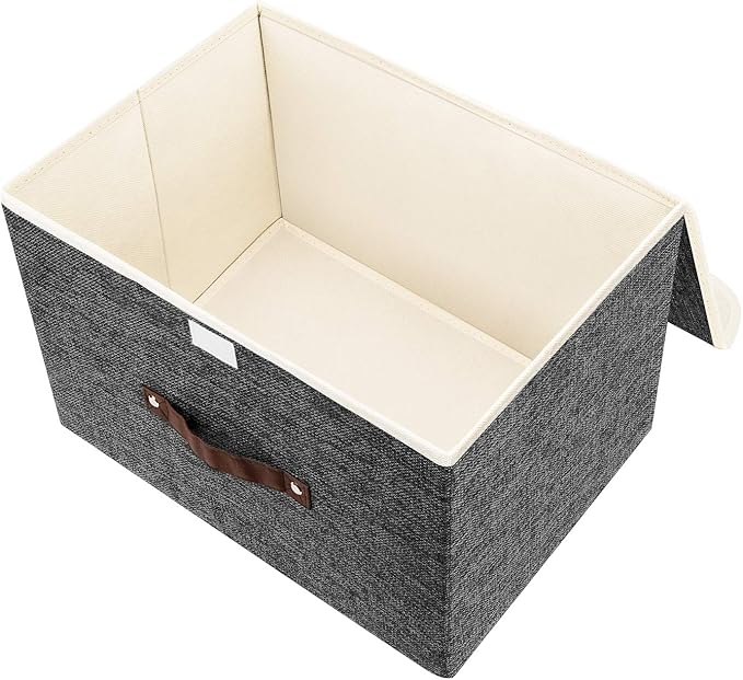 TYEERS Collapsible Storage Boxes, Washable Fabric Storage Bins