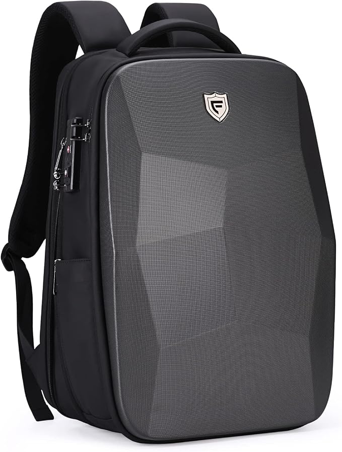 FENRUIEN Hardshell Backpack Expandable, Anti Theft Laptop Backpack