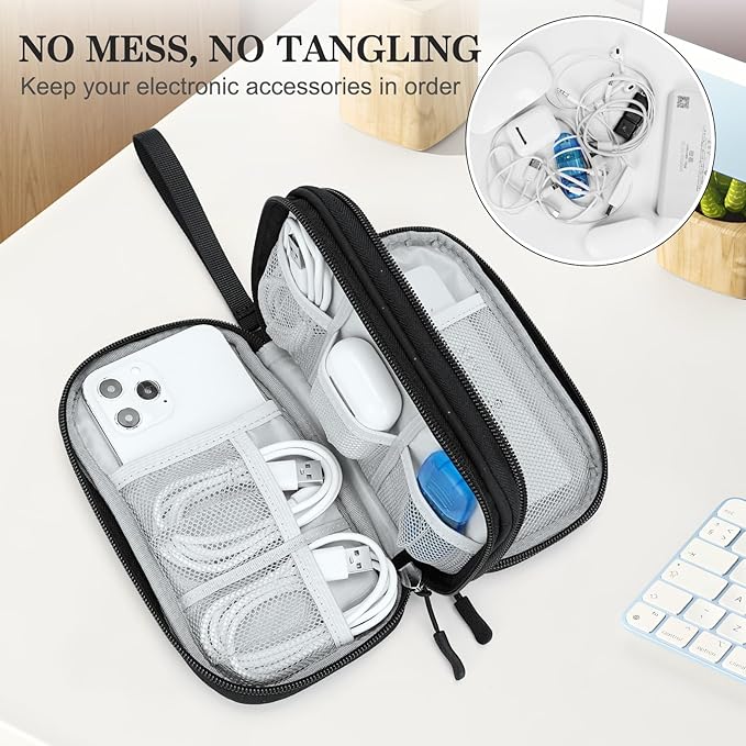 FYY Travel Organizer Pouch Electronic Accessories Carry Case Portable