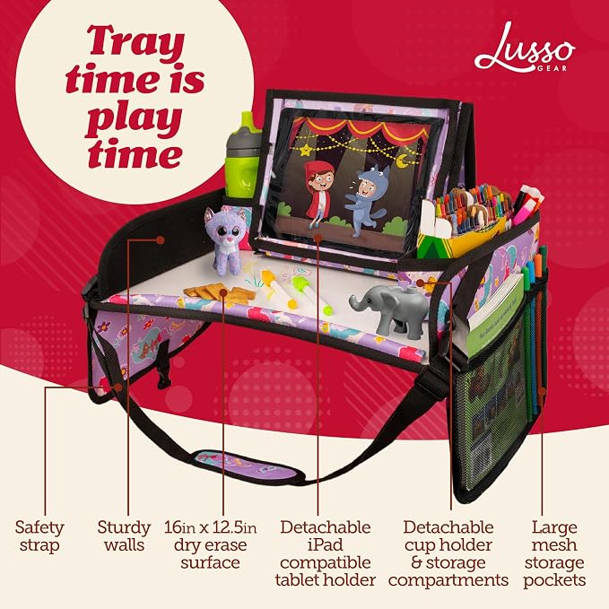 Lusso Gear Kids Travel Tray for Car