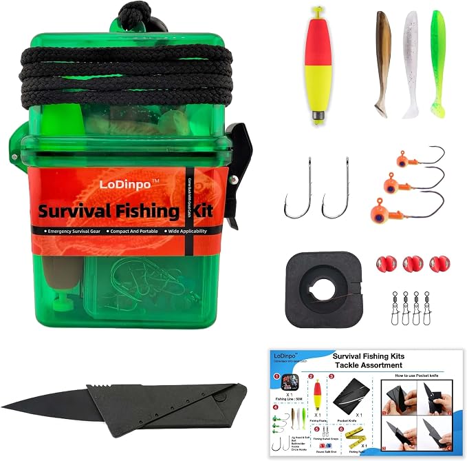 Mini Survival Fishing Kit Small Emergency Fishing Gear Box Pocket Fishing
