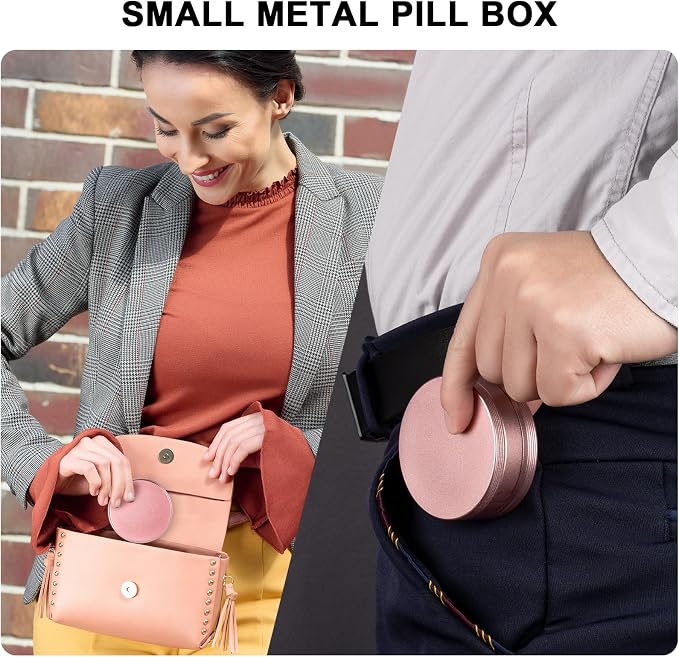 Metal Pill Box 3 Compartment
