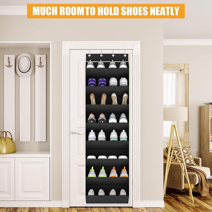 Over The Door Shoe Organizer Storage Fit 16-24 Pairs Hanging Shoe Rack Organiser