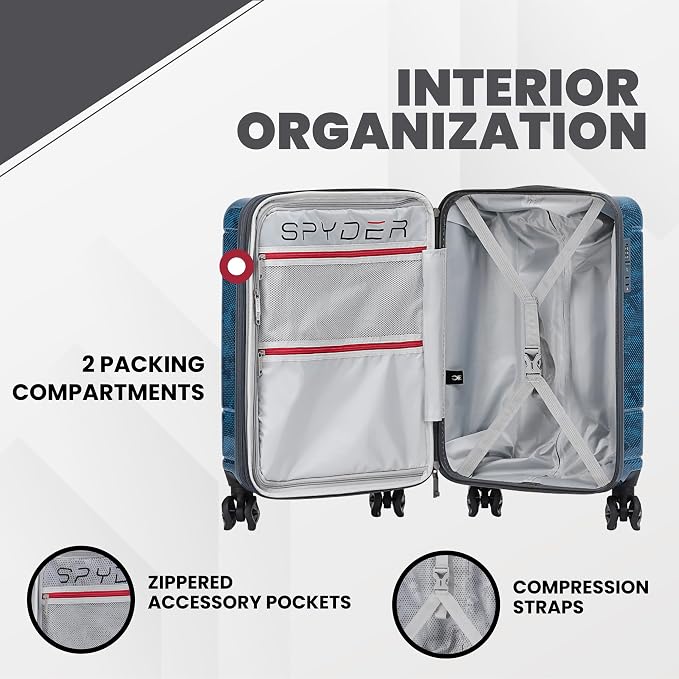 Spyder Matrix 29 Inch Large Checked Luggage Expandable Hardside Upright Suitcase