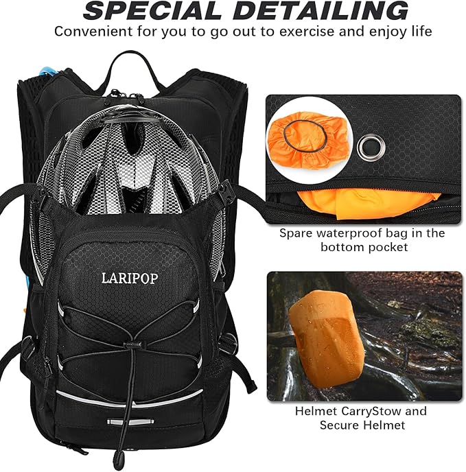 LARIPOP Hydration Backpack, 18L Hiking Backpack