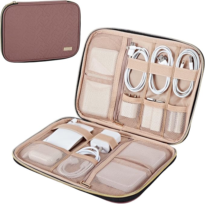 NISHEL Travel Cord Organizer Case, Tech Electronic Bag, Essentials