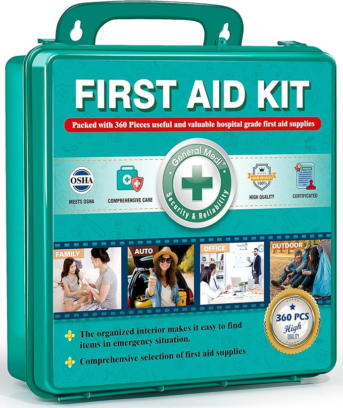 General Medi 360 Pieces Hardcase First Aid Kit
