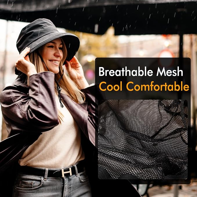 Comhats Rain Hat for Women Waterproof Wide Brim Sun Hats for Ladies UV