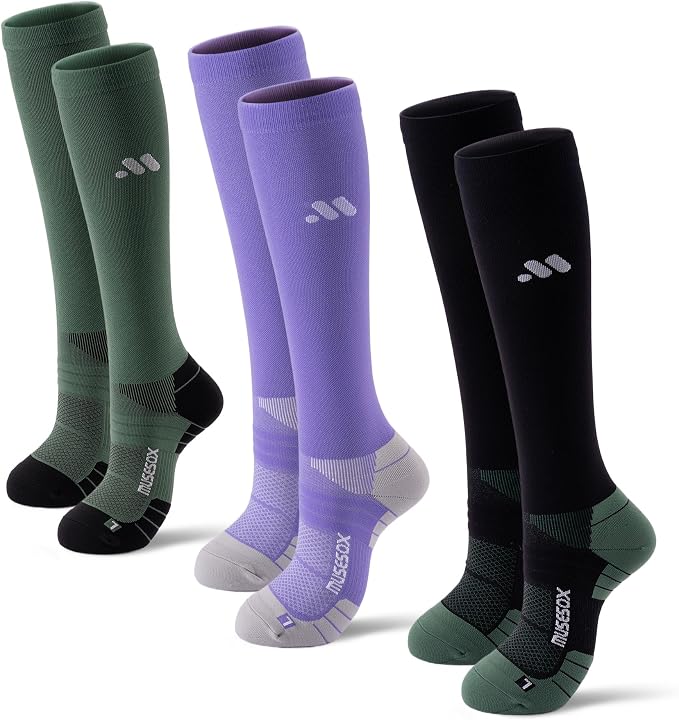 Compression Socks for Women and Men, Knee High 15-20mmHg Graduated Circulation