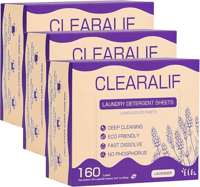CLEARALIF Laundry Detergent Sheets, Apartments, Laundry Detergent Strips Eco
