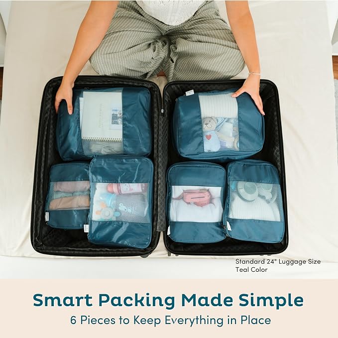 6-Pack Compression Packing Cubes Travel Essentials