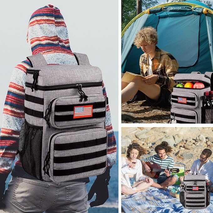 Tactical Backpack Cooler, Soft Lightweight Leakproof Cooler Backpack, Insulated