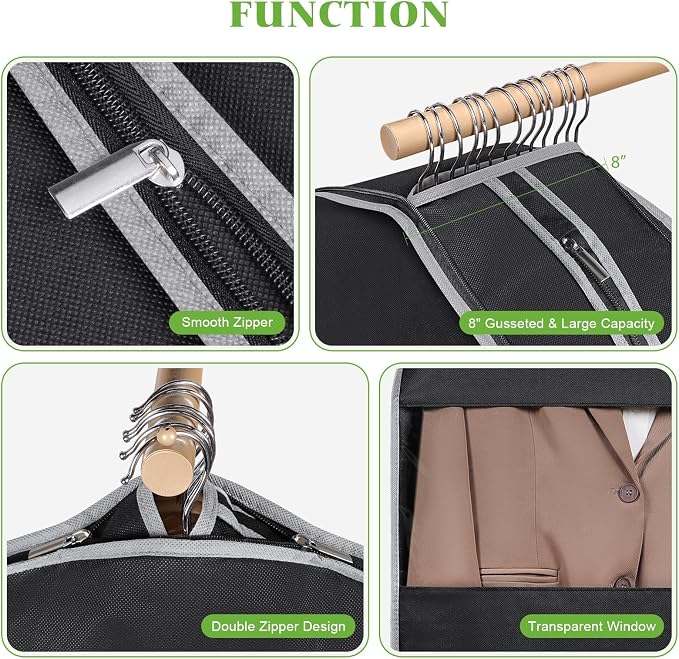 KEEGH Space Saving Hanging Garment Bag