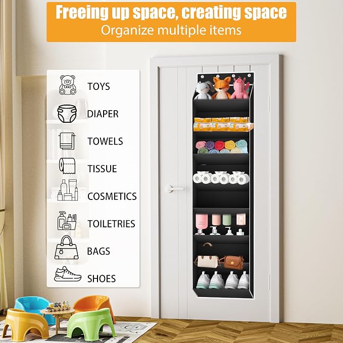 Over The Door Shoe Organizer Storage Fit 16-24 Pairs Hanging Shoe Rack Organiser