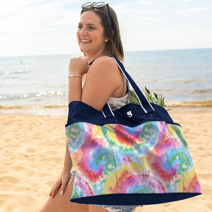 geckobrands Oversized Beach Tote – Large and Stylish Beach Bag