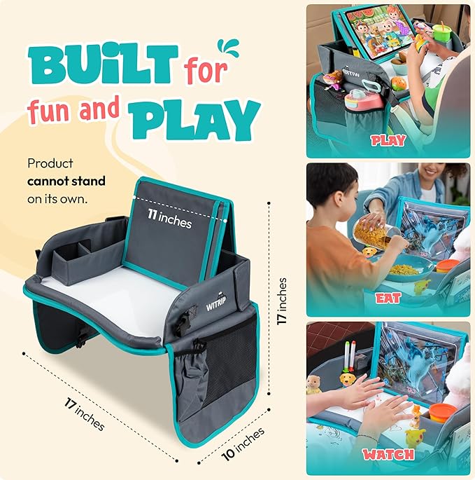 Kids Travel Tray with Dry Erase Board
