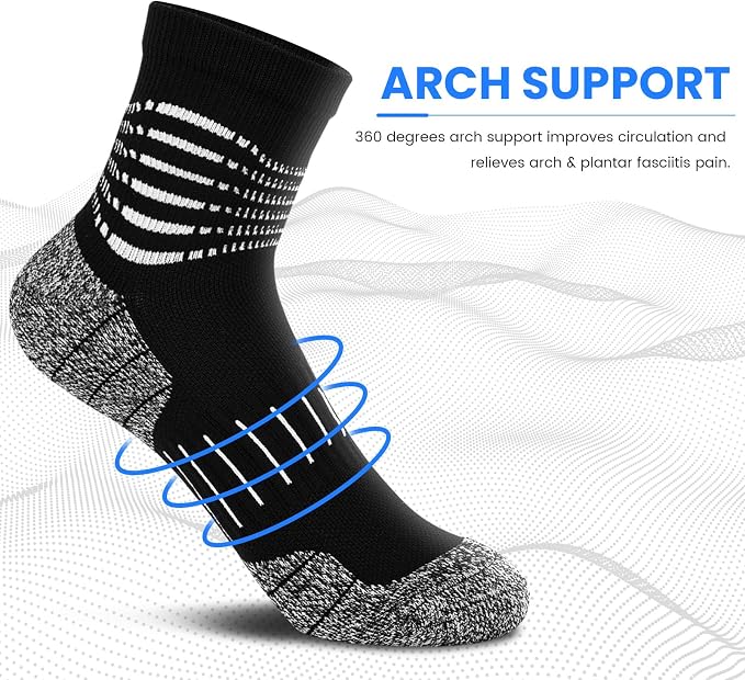 IRAMY Ankle Compression Socks for Men Athletic Running Socks