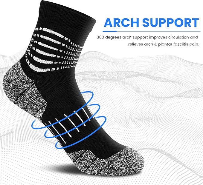 IRAMY Ankle Compression Socks for Men Athletic Running Socks