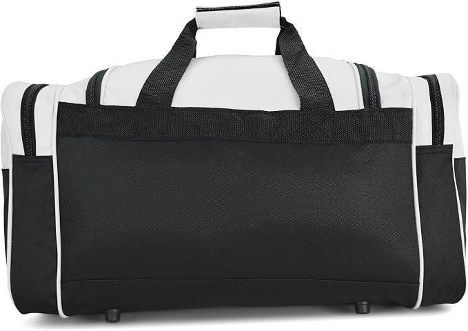 DALIX 21" Sports Duffle Bag Gym Travel Pack in White