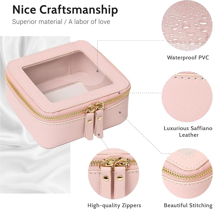 Aveniee Mini Clear Makeup Bag, Small Cosmetic Bags Travel Toiletry Pouch