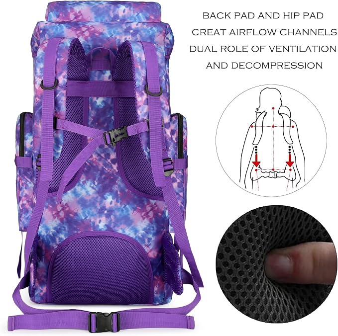 Hiking Backpack for Men 70L/100L Camping Backpack Military Rucksack Molle 3