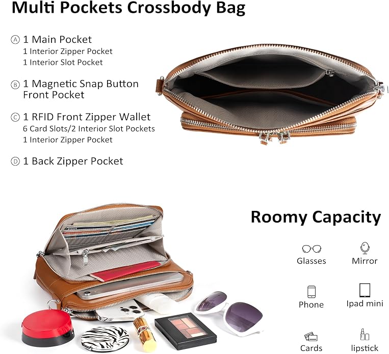 befen Genuine Leather Crossbody Purses