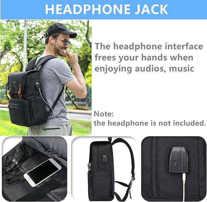 HFSX Laptop Backpack Men Women Vintage Backpack Bookbag College Backpacks