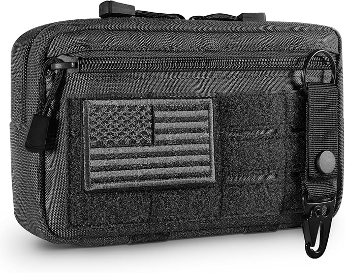 Tactical Molle Admin Pouch Utility Laser Cut EDC Tool Pouch Bag Horizontal