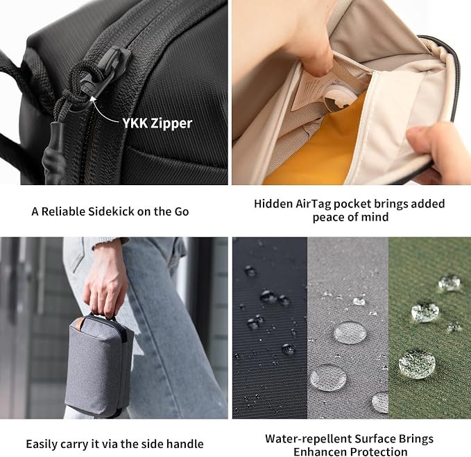 PGYTECH Mini Travel Tech Organizer, Waterproof Tech Pouch, Electronics